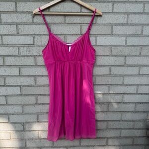 VTG Oscar de la Renta Pink Label Fuchsia Pink Chemise | Nightgown Slip | Medium